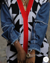 Load image into Gallery viewer, Blazing The Town | Knit Denim Sleeve Cardigan
